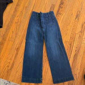 Anthropologie Blue Wide-Leg Jeans
